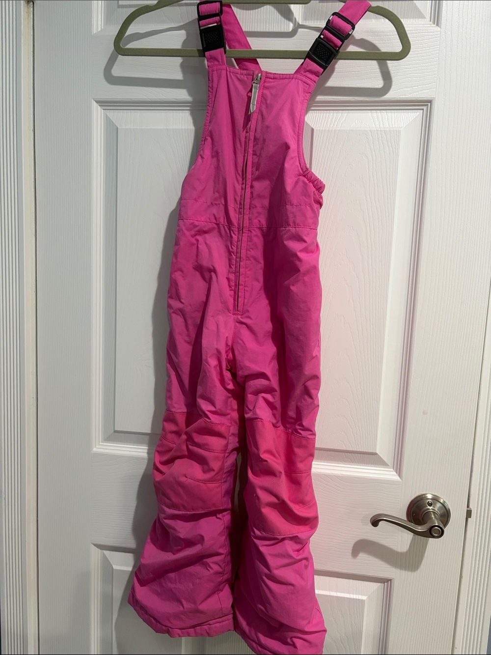 Lands' End Bright Pink Kids Snow Overalls
